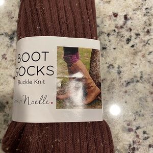Simply Noelle Buckle Knit Boot Socks